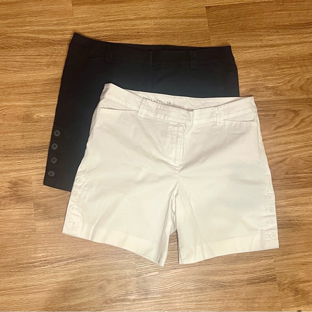 Talbots Navy and White Women's Shorts